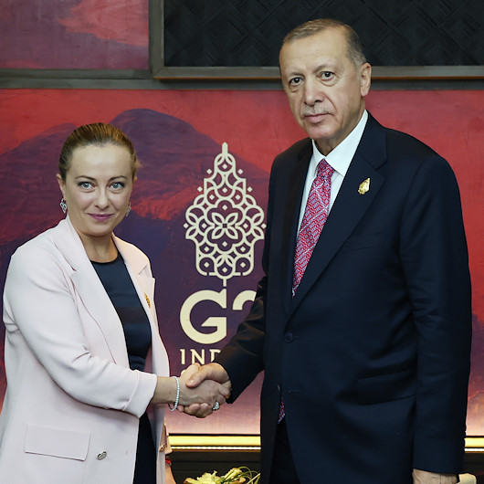 Cumhurbaşkanı Erdoğan İtalya Başbakanı Meloni ile görüştü