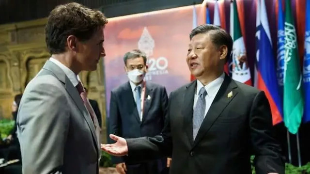 Çin Devlet Başkanı Şi Cinping ile Kanada Başbakanı Justin Trudeau G20 zirvesinde görüştü.