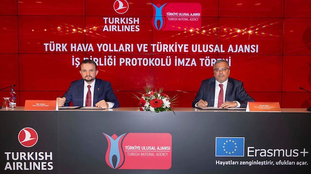 Türk Hava Yolları ve Türkiye Ulusal Ajansı arasında işbirliği protokolü imzalandı.