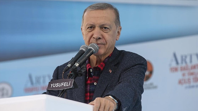  كلمة ألقاها الرئيس التركي في حفل افتتاح سد ومحطة التوليد الكهرومائية