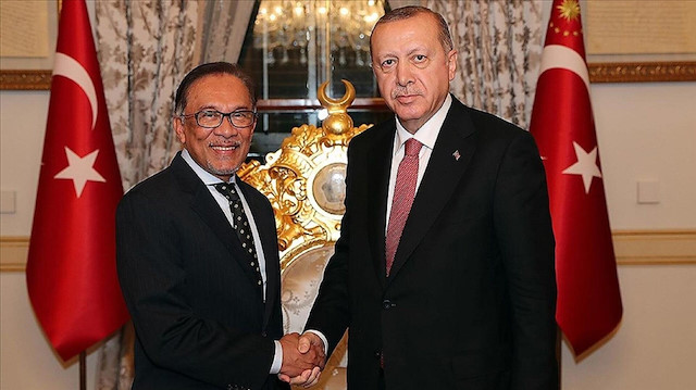 Malezya Başbakanı Enver İbrahim - Cumhurbaşkanı Recep Tayyip Erdoğan