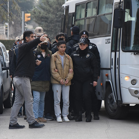 Pençe-Kılıç Hava Harekatı'nı protesto eden sekiz şüpheli adliyede