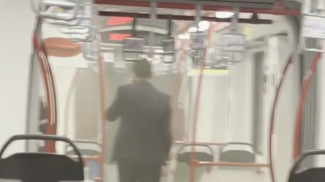 Samsun'da tramvaydan yükselen duman seferleri aksattı