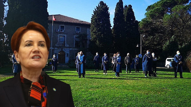 Meral Akşener, Boğaziçi akademisyenlerine destek oldu.