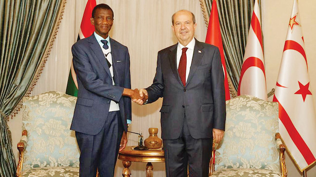 Gambiya Devlet Başkan Yardımcısı Badara Joof, KKTC’ye geçerek Cumhurbaşkanı Ersin Tatar ile görüştü.