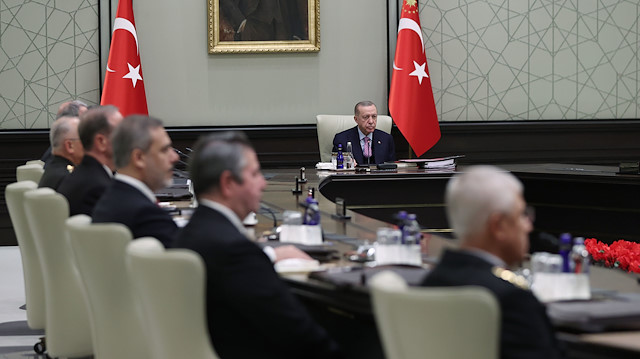 Cumhurbaşkanı Recep Tayyip Erdoğan liderliğinde toplanan Milli Güvenlik Kurulu (MGK) sona erdi.