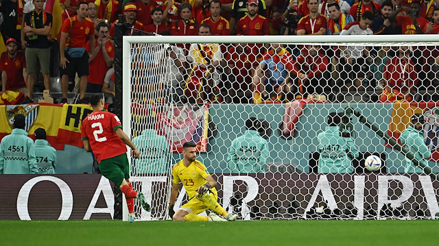 Hakimi, Fas Milli Takımı'nın İspanya karşısındaki son penaltı atışını gole çeviren isim oldu.