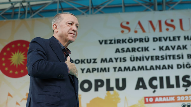 Cumhurbaşkanı Erdoğan, Samsun'da yapımı tamamlanan projelerin toplu açılış töreninde vatandaşlara hitap etti. 