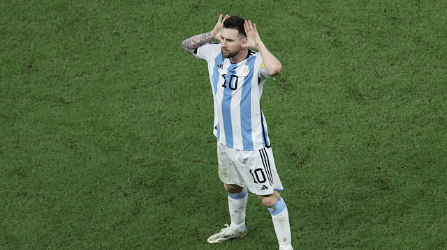 Messi'nin gol sevincindeki hareketi