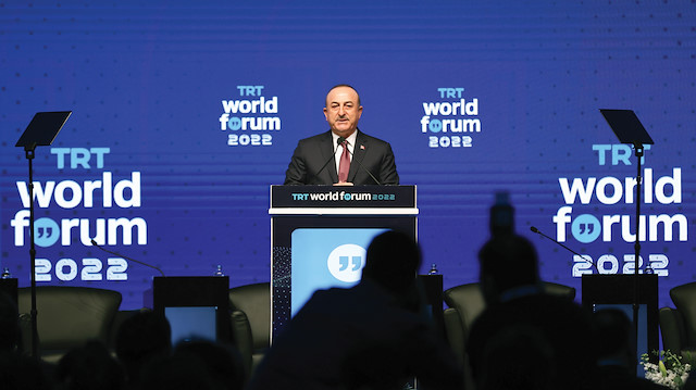 Dışişleri Bakanı Mevlüt Çavuşoğlu TRT World Forum 2022'de konuştu.