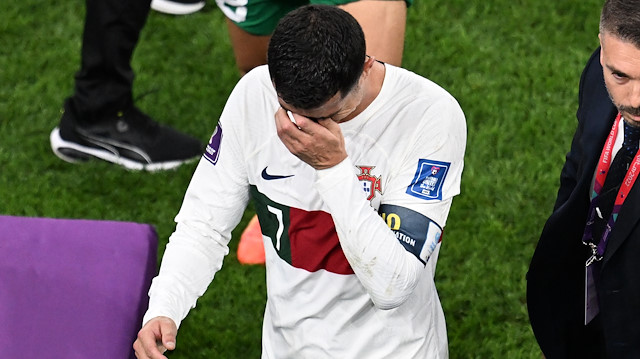 Dünya Kupası hayali sona eren Ronaldo, maç sonu büyük üzüntü yaşadı. 