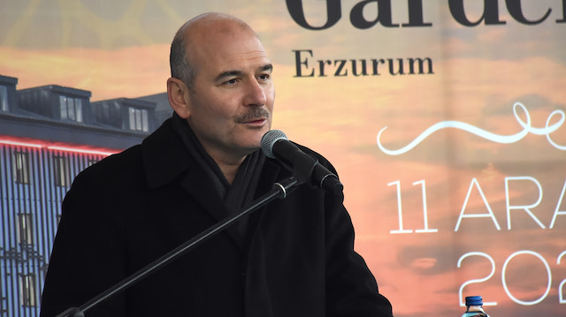 ​İçişleri Bakanı Süleyman Soylu, Erzurum'da bir otelin açılışına katılarak burada bir konuşma yaptı.