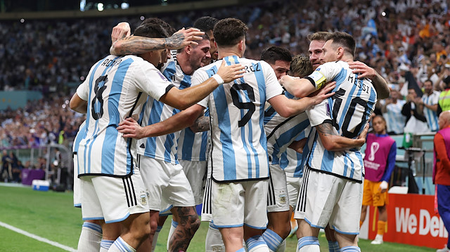 Arjantinli futbolcuların sevinçleri