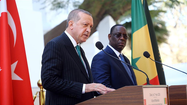 Cumhurbaşkanı Erdoğan ile ​Senegal Cumhurbaşkanı Sall.