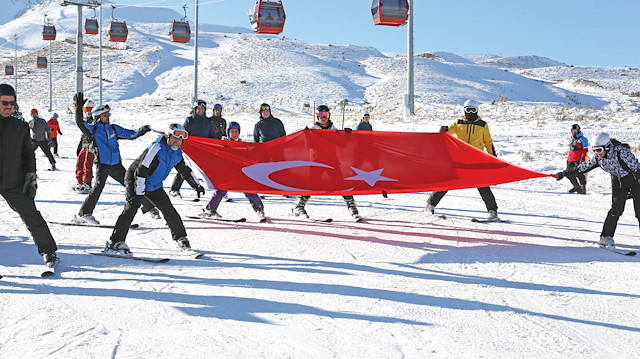 Kayseri Erciyes Kayak Merkezi.