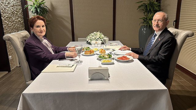İYİ Parti Genel Başkanı Meral Akşener ile CHP Genel Başkanı Kemal Kılıçdaroğlu.