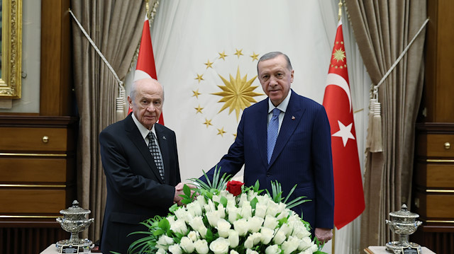 MHP Lideri Devlet Bahçeli ve Cumhurbaşkanı Recep Tayyip Erdoğan