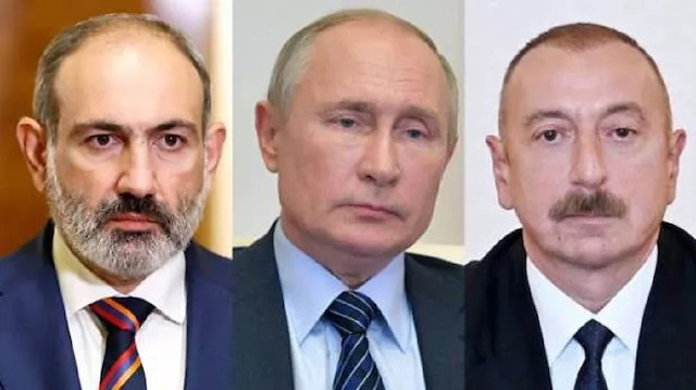 Paşinyan-Putin-Aliyev