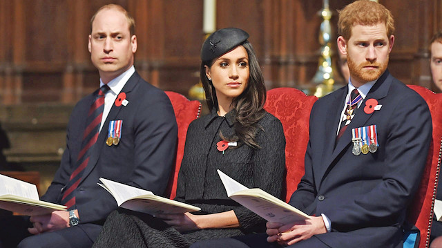 (Soldan sağa)- Prens William, Megan Markle ve Prens Harry