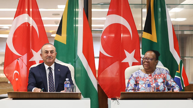 Bakan Çavuşoğlu ve Güney Afrikalı mevkidaşı Pandor'un ortak basın toplantısı