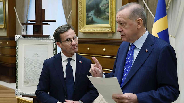 ​İsveç Başbakanı Ulf Kristersson - Cumhurbaşkanı Erdoğan