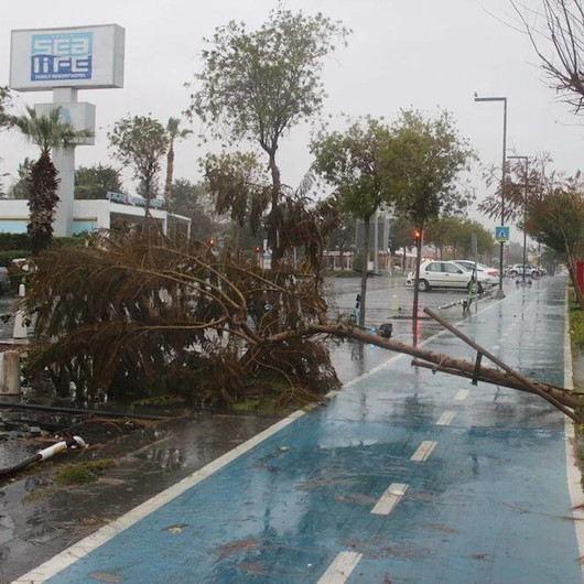 Antalya'da şiddetli yağış hortuma neden oldu