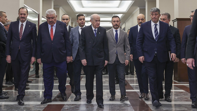 MHP Genel Başkanı Bahçeli, MDK ile MYK üyeleri ve milletvekilleriyle Kızılcahamam'da bir araya geldi. 