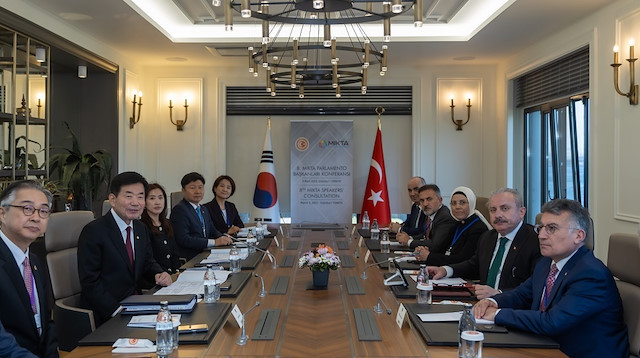 إسطنبول.. شنطوب يلتقي رئيس المجلس الوطني لكوريا الجنوبية