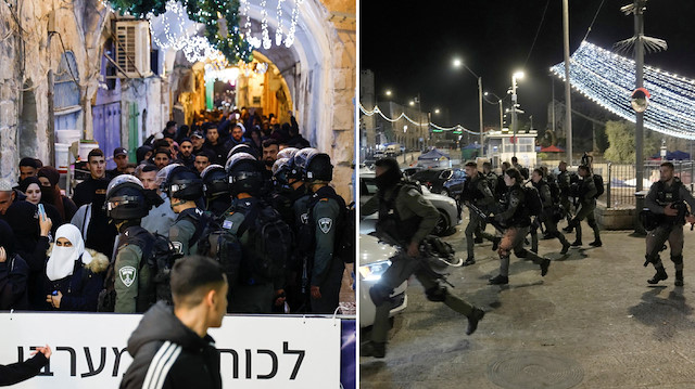 İsrail polisi, Mescid-i Aksâ'ya art arda ikinci kez baskın düzenledi