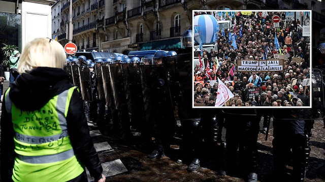 Fransa'da göstericiler emeklilik reformuna karşı 12. kez sokakta