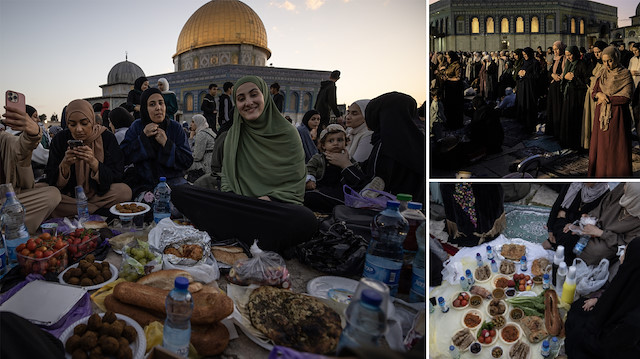 Ramazan'da bozulmayan bir gelenek: Aksâ'da iftar sofraları