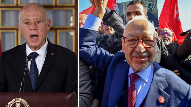 Tunus'ta muhalif Nahda lideri Gannuşi gözaltına alındı ve partinin genel merkezine baskın düzenlendi