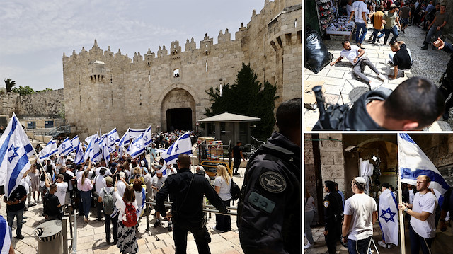 Fanatik Yahudi yerleşimciler, Doğu Kudüs'te provokatif "bayrak yürüyüşü" düzenledi