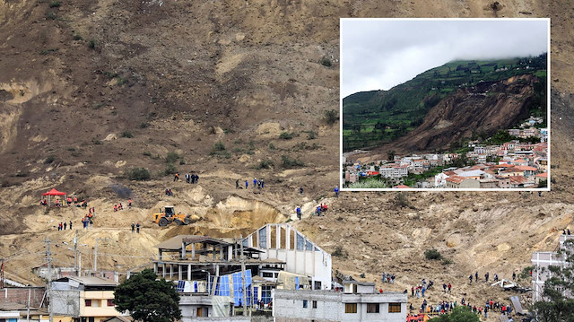 Ekvador'da toprak kaymasında hayatını kaybedenlerin sayısı 56'ya yükseldi