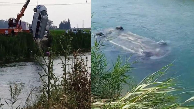 Adana'da araç sulama kanalına düştü, üç kişi hayatını kaybetti