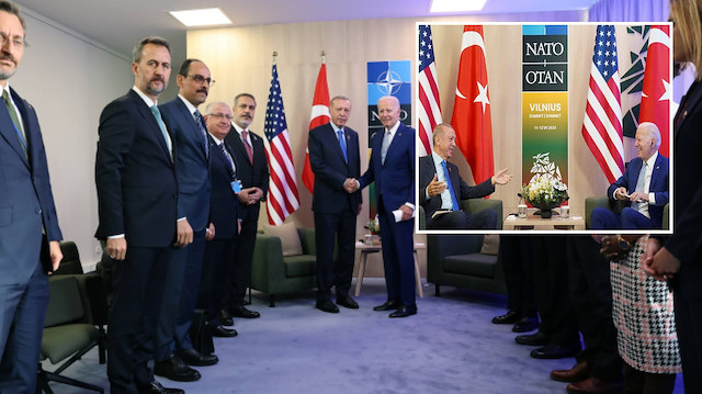 Cumhurbaşkanı Erdoğan NATO Zirvesi'nde ABD Başkanı Biden ile görüştü