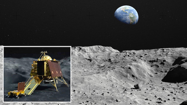 Hindistan'a ait Chandrayaan-3 uzay keşif aracının Ay'daki ilk görüntüleri geldi