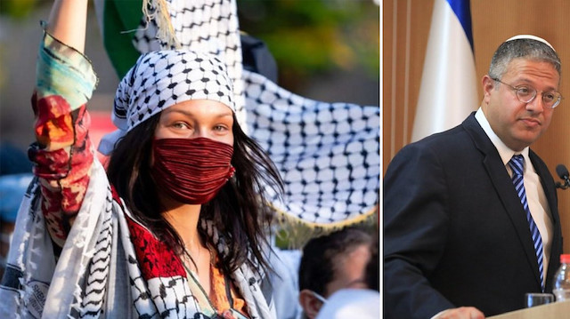 Ben-Gvir, Filistinlilerin hakları konusunda süpermodel Bella Hadid'e saldırdı