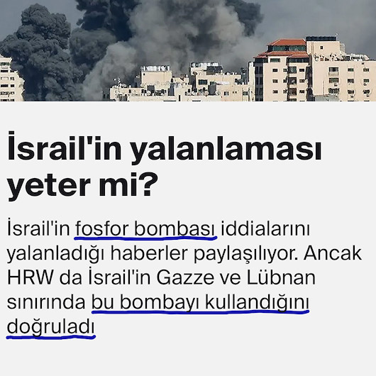 İsrail'in yalanlaması yeter mi?