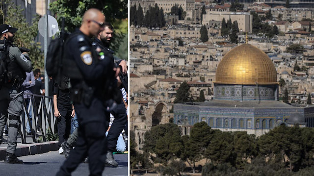 İsrail polisinden Mescid-i Aksa'da namaz kılmak isteyenlere sert müdahale
