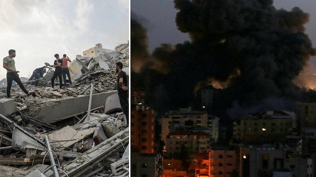 Gazze'de gece boyu süren saldırılarda 100'ü aşkın insan hayatını kaybetti