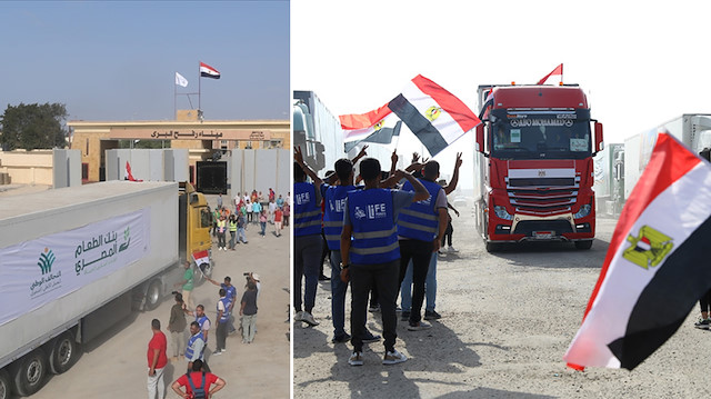 İkinci yardım konvoyu Refah Sınır Kapısı'ndan giriş yaptı