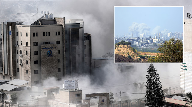 İsrail, Gazze kentindeki Vefa Hastanesi'nin çevresini vurdu