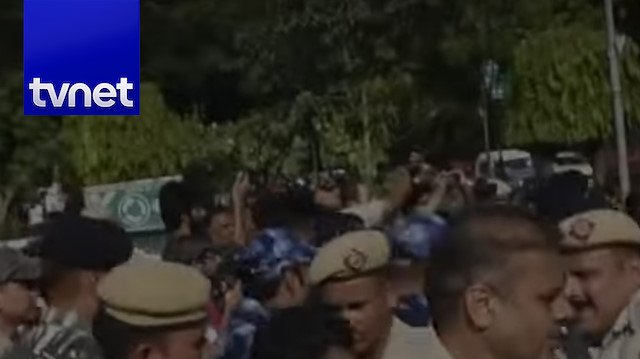 Hindistan'da yapılan Filistin’e destek gösterisine polis engel oldu