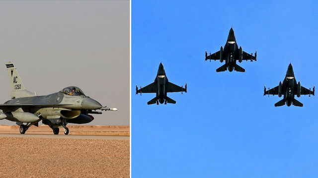 ABD'nin Orta Doğu'ya gönderilen F-16 filosu görev alanına ulaştı