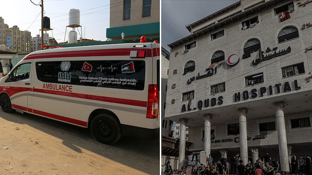 Kudüs Hastanesi çevresinde şiddetli saldırılar nedeniyle ambulanslar hareket edemiyor