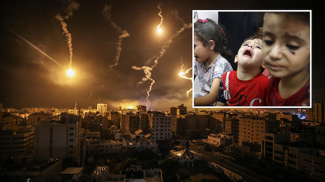 İsrail'in Gazze Şeridi'ne saldırıları bir aydır sürüyor: Gazze'ye bomba yağıyor