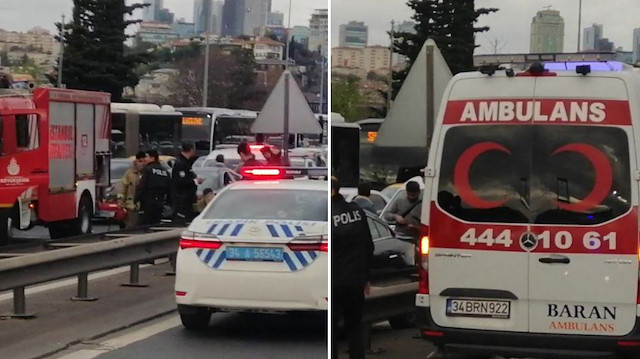 15 Temmuz Şehitler Köprüsü'nde zincirleme kaza: Trafik durma noktasına geldi