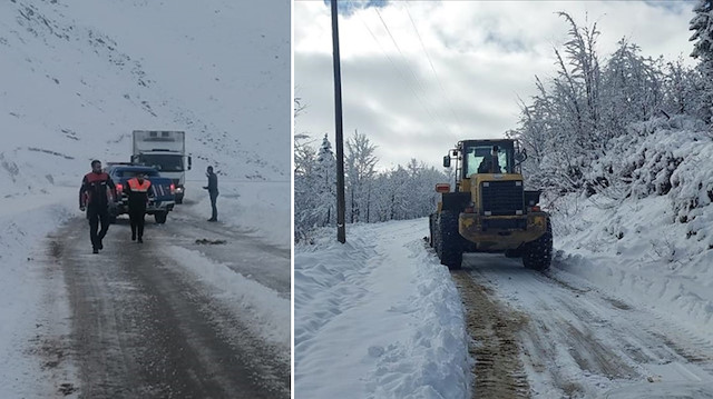 Trabzon ve Rize'de kar yolları kapattı: 14 yerleşim yerine ulaşım sağlanamıyor