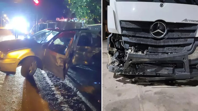 Adana'da alkollü sürücünün kullandığı otomobil kamyonla çarpıştı: 2 ölü